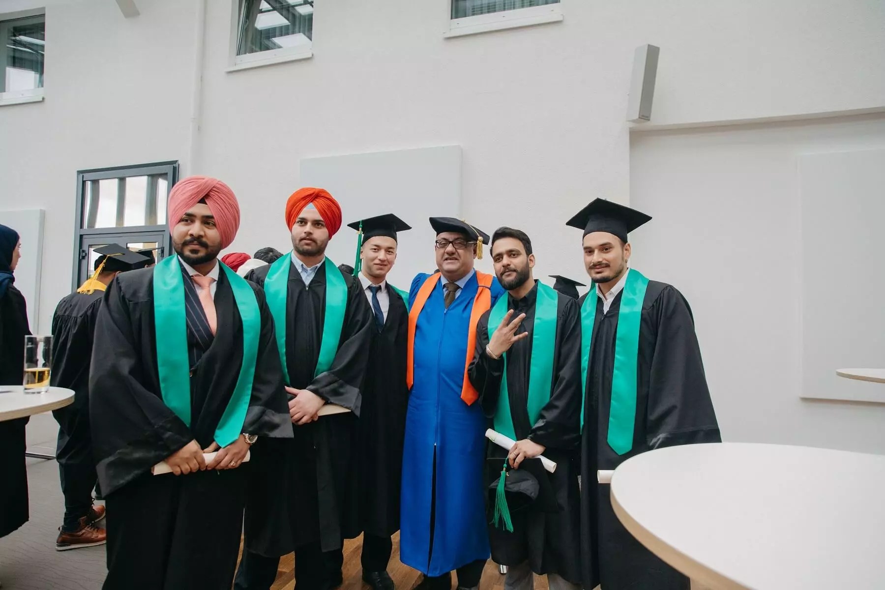 Group of Bachelor programme graduates with the Head of Undergraduate Programmes, Dr. Anastasios Fountis