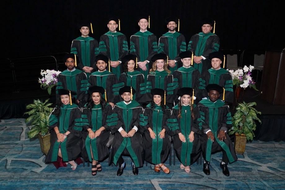 St. Matthew's University School of Medicine graduates pose for group picture during commencement